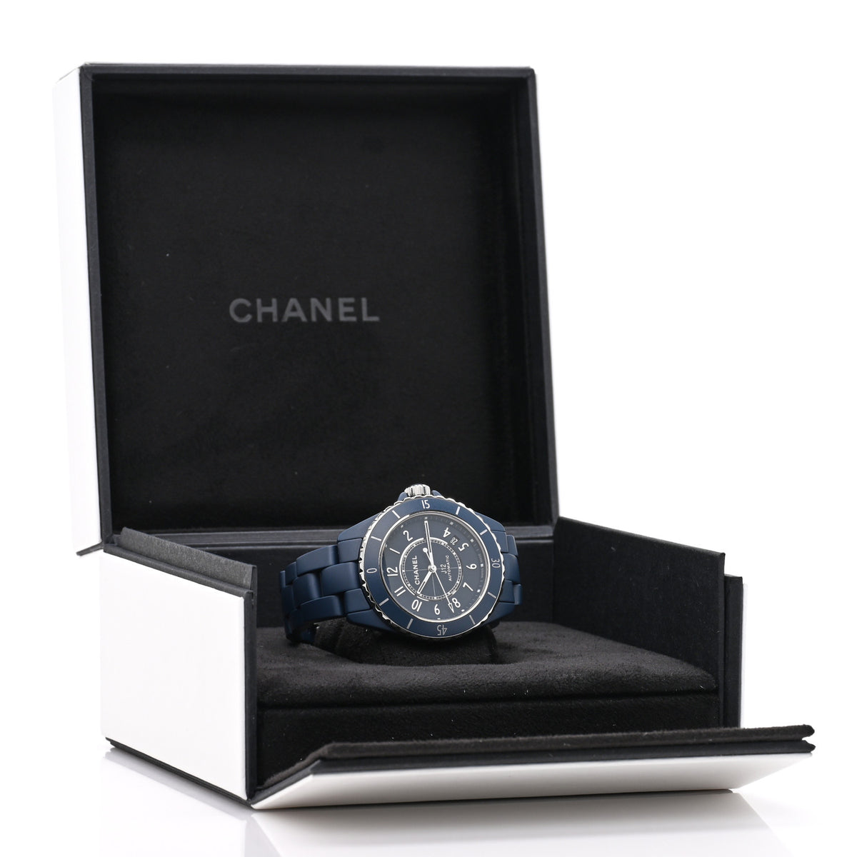 Stainless Steel Matte Ceramic 38mm J12 Automatic Watch Blue