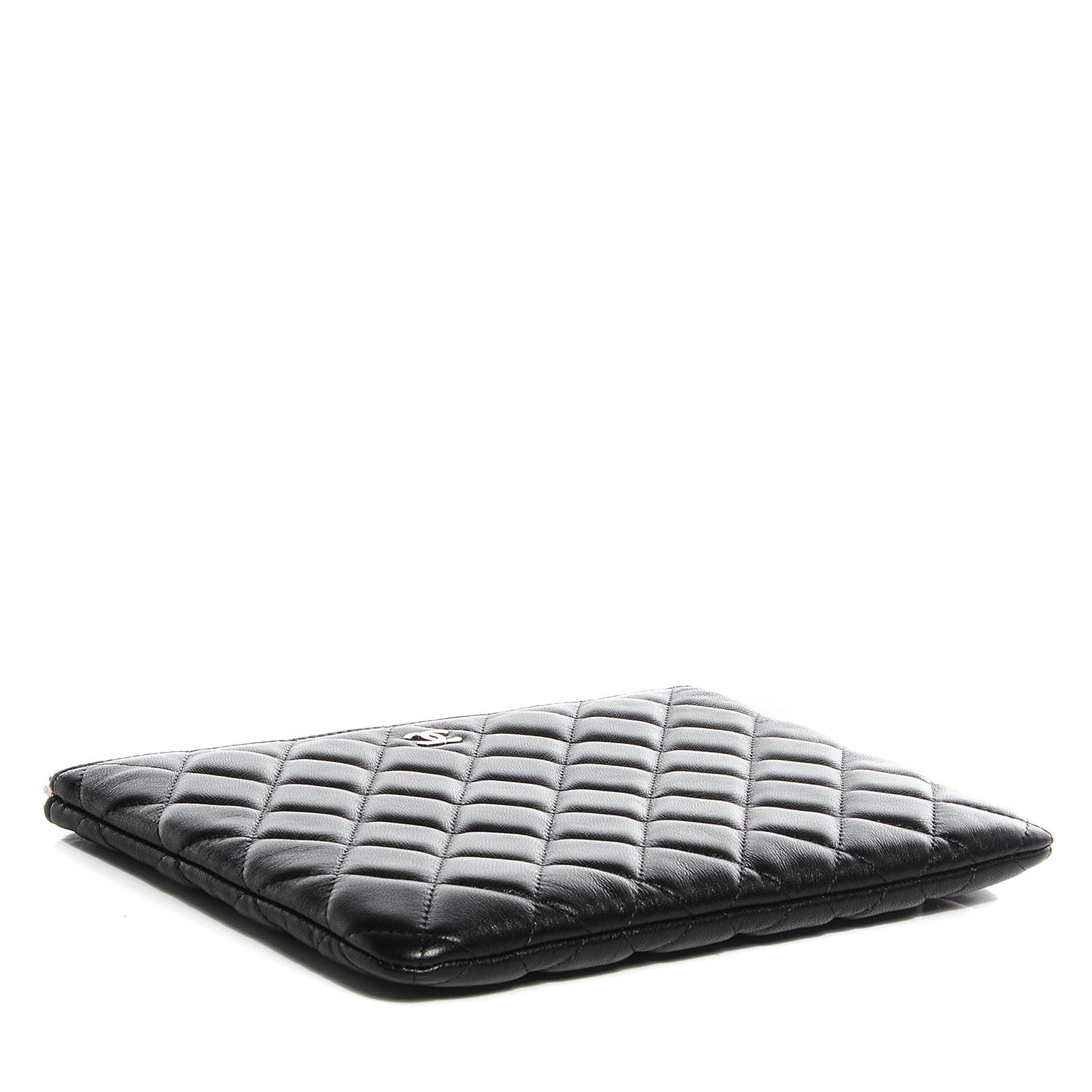 Chanel Lambskin Quilted Medium Cosmetic Case Black 4 of 6