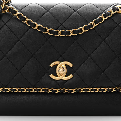 Chanel Calfskin Stitched Chain Flap Black 8 of 13