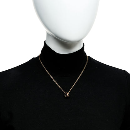 Cartier 18K Pink Gold Ceramic Diamond Three Ring LOVE Pendant Necklace 2 of 5