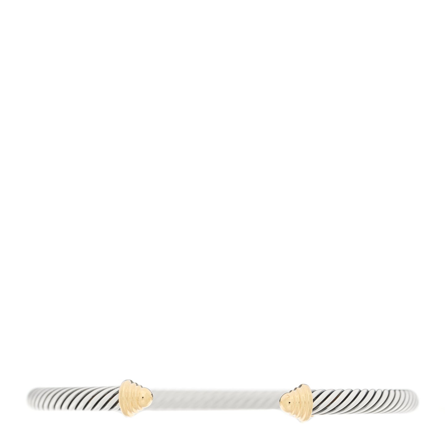 Sterling Silver 14K Yellow Gold 5mm Cable Classics Bracelet