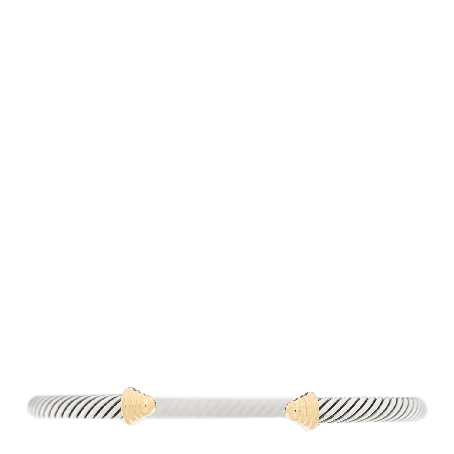 David Yurman Sterling Silver 14K Yellow Gold 5mm Cable Classics Bracelet 1 of 3