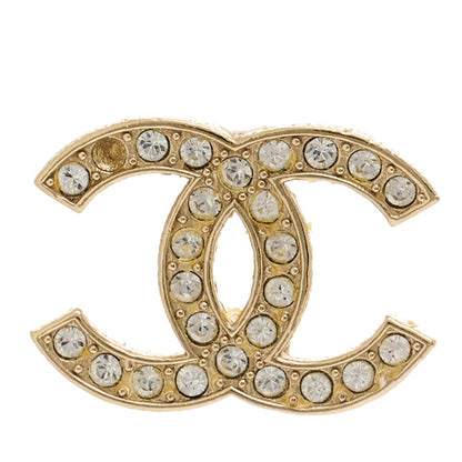 Chanel Crystal CC Earrings Light Gold 6 of 6
