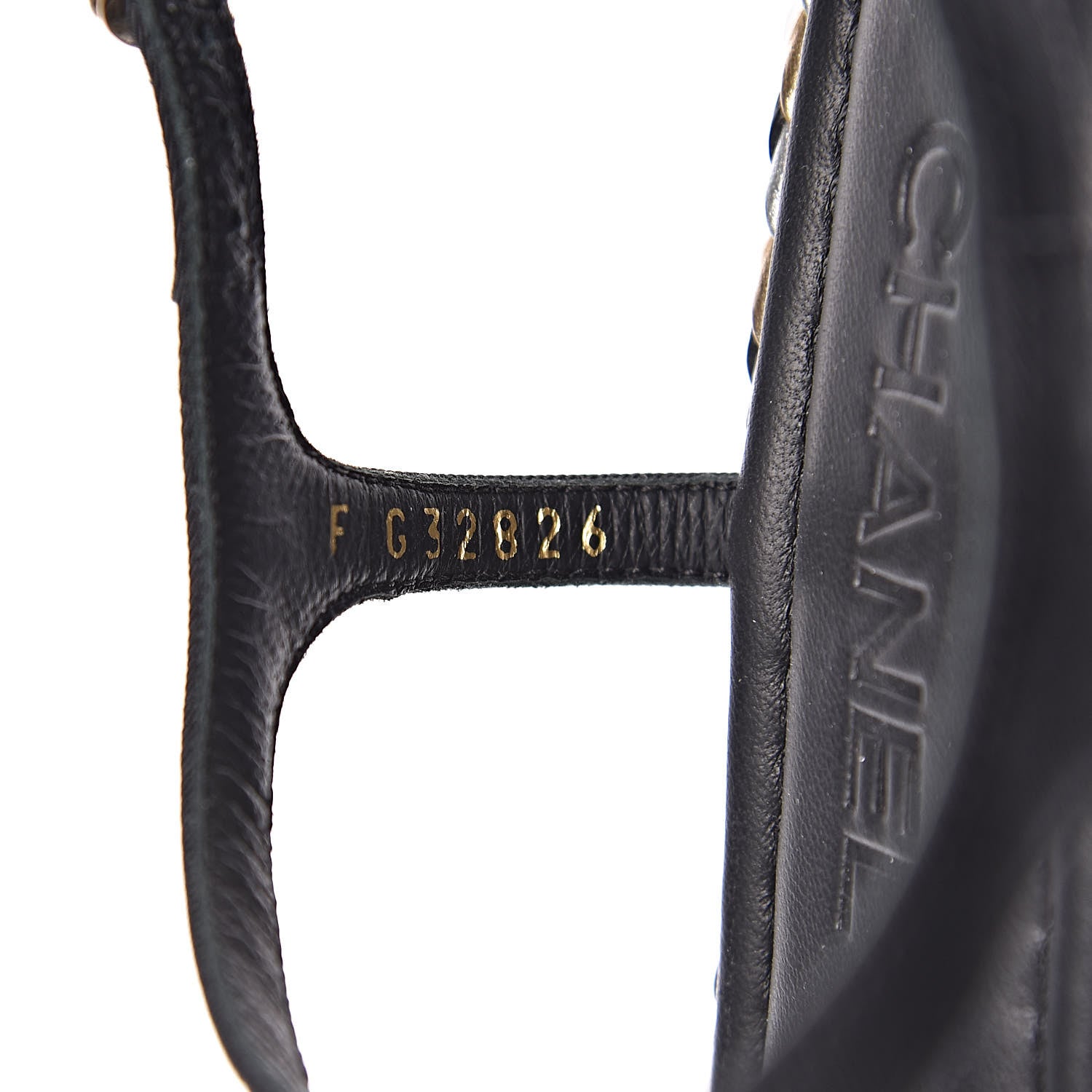 Chanel Grosgrain Chain Thong Sandals 38 Black 8 of 9