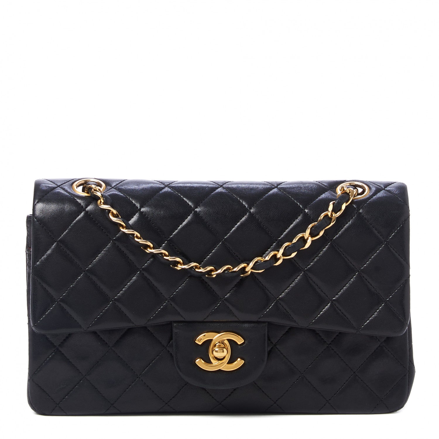 Chanel Lambskin Quilted Small Double Flap Black 1 of 10