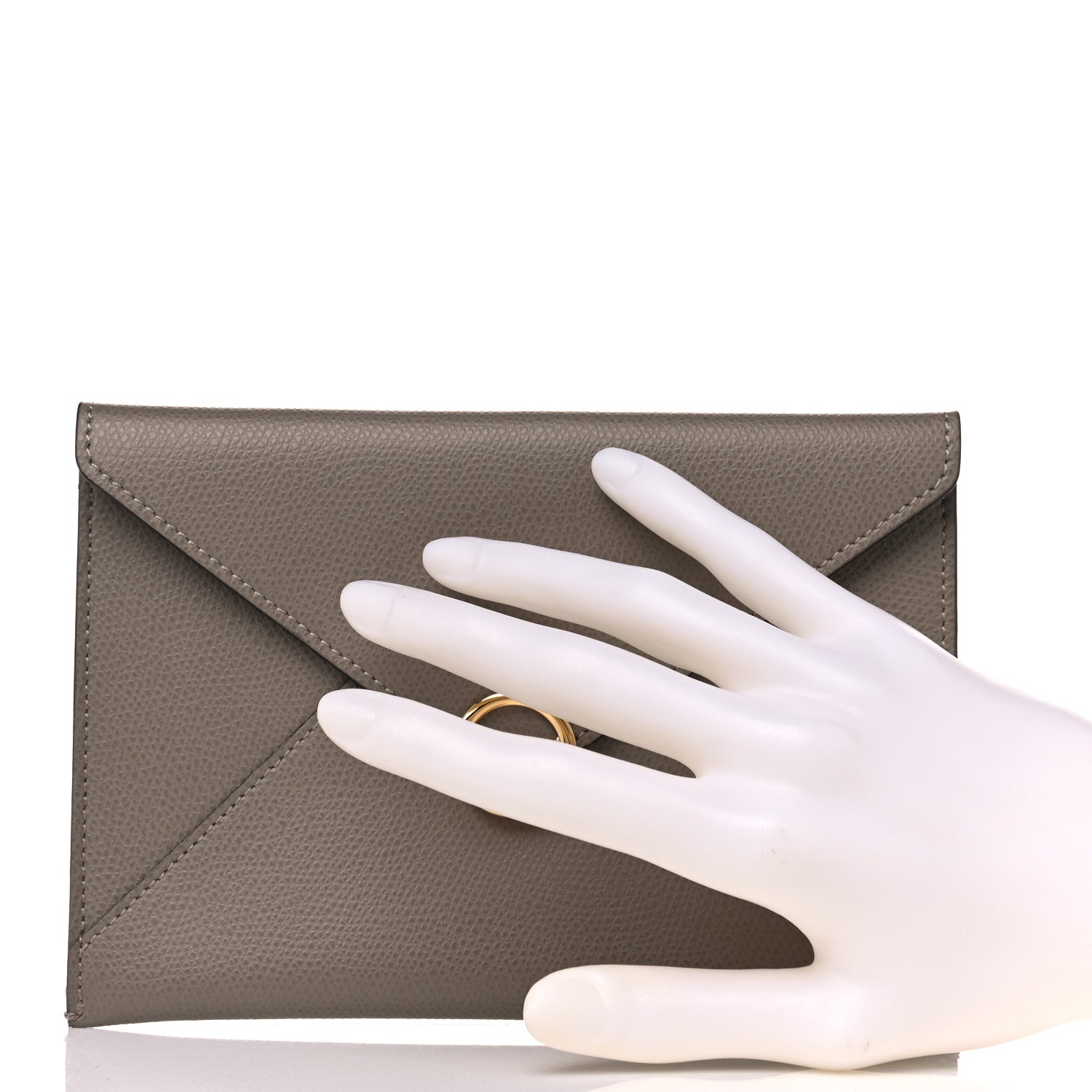 Fendi Vitello Cruise F is Fendi Medium Flat Envelope Pouch Tortora 2 of 7