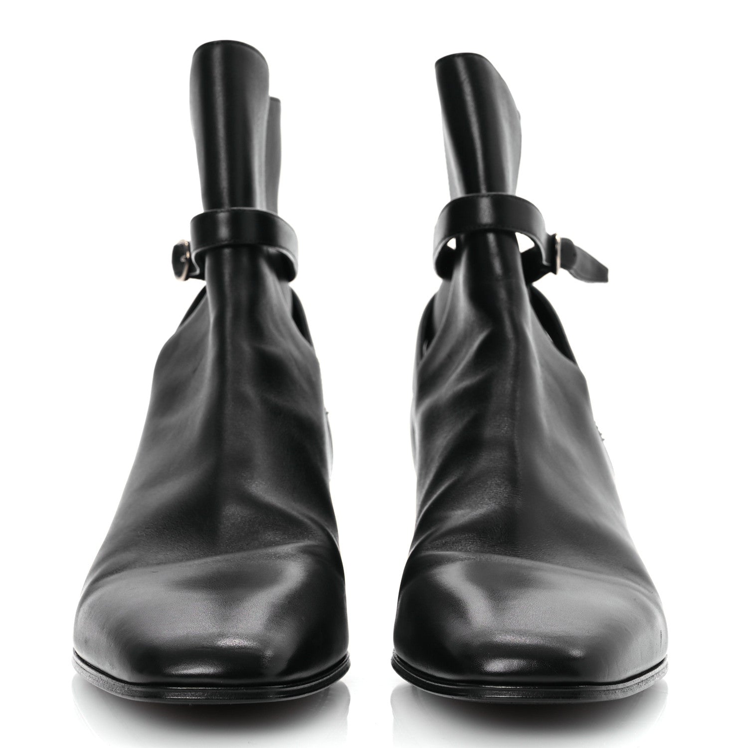 Saint Laurent Calfskin Mens Terry 45 Jodhpur Boots 41 Black 3 of 15