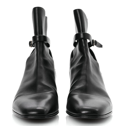 Saint Laurent Calfskin Mens Terry 45 Jodhpur Boots 41 Black 3 of 15