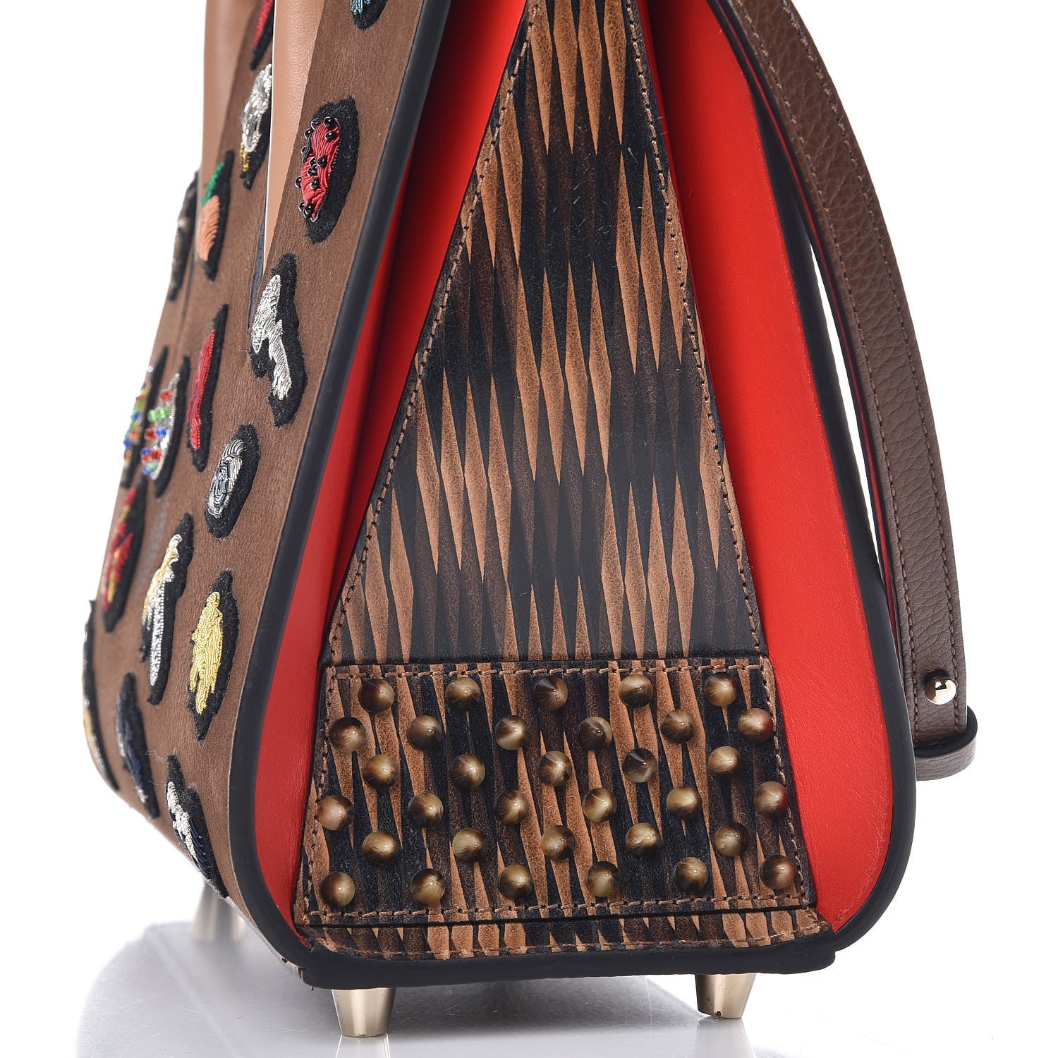 Christian Louboutin Nubuck Patch Small Eccusion Paloma Version Chatain 20 of 21