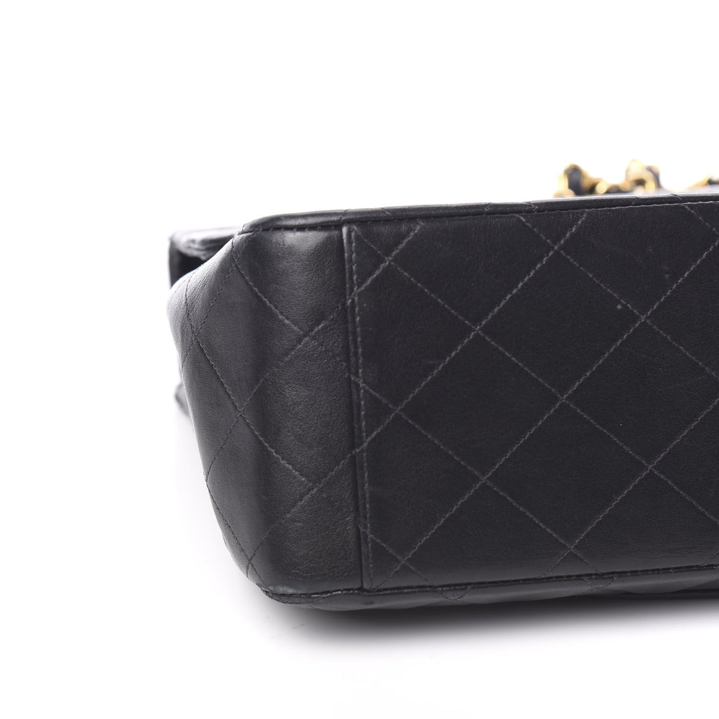 Lambskin Quilted XL Jumbo Single Flap Black