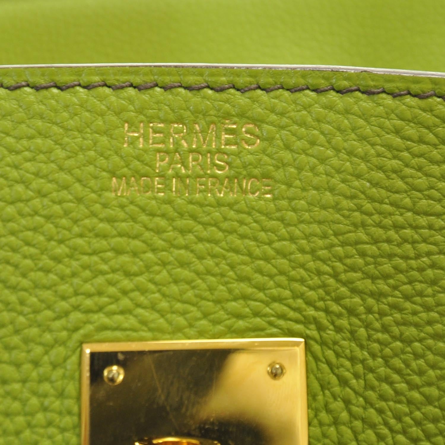 Hermes Togo Birkin 35 Vert Anis 8 of 8