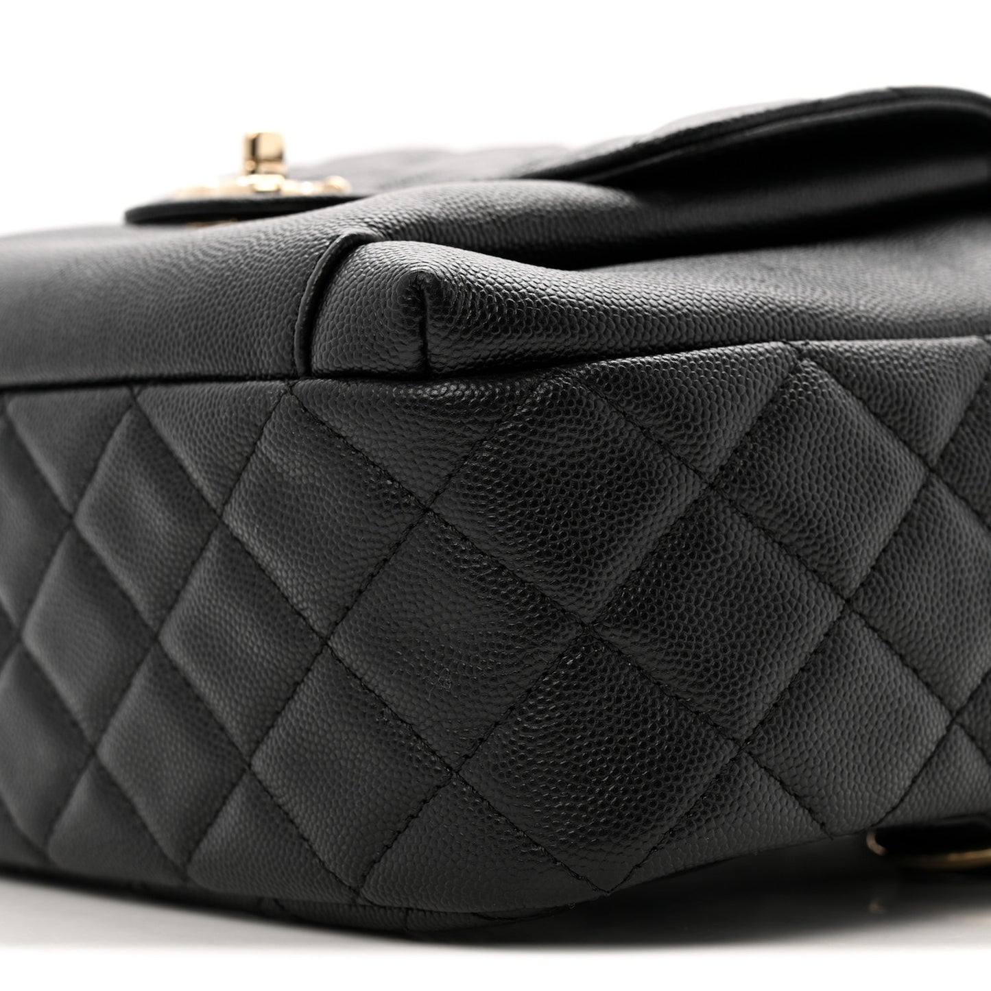 Caviar Quilted Medium Zip Around Backpack Black