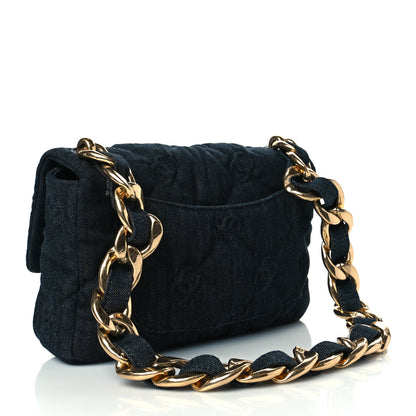 Chanel Denim Quilted Medium CC Funky Town Flap Dark Blue 3 of 10