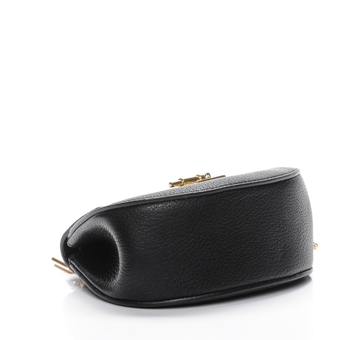 Grained Lambskin Nano Drew Shoulder Bag Black