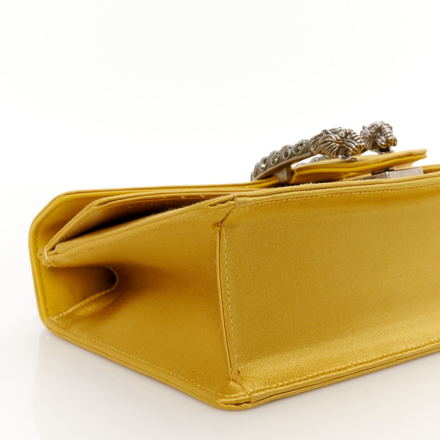 Satin Silk Crystal Small Dionysus Shoulder Bag Gold Black Diamond