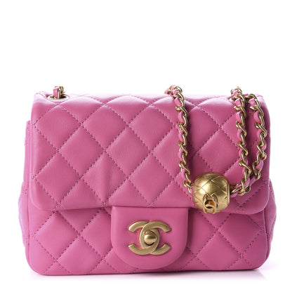 Chanel Lambskin Quilted Mini Pearl Crush Flap Pink 1 of 11