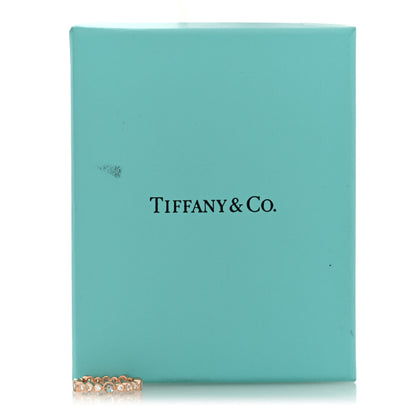 Tiffany 18K Rose Gold Diamond Narrow Cobblestone Band Ring 47 4 5 of 5