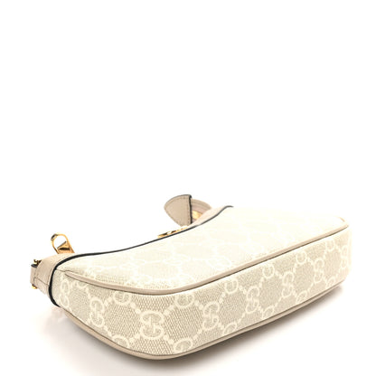 Gucci GG Supreme Monogram Textured Dollar Calfskin Web Mini Ophidia GG Handbag Beige Mystic White Oatmeal 4 of 11