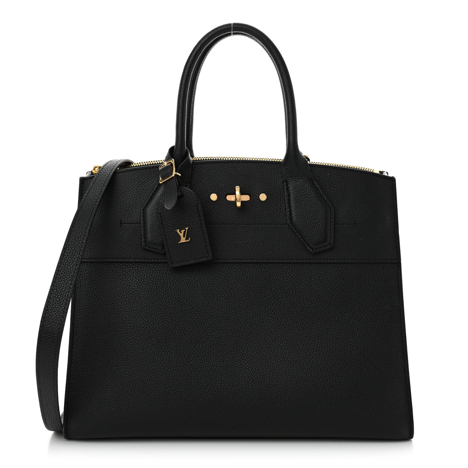 Louis Vuitton Taurillon City Steamer MM Black 1 of 14