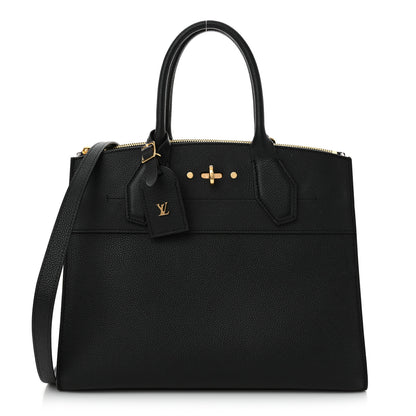 Louis Vuitton Taurillon City Steamer MM Black 1 of 14