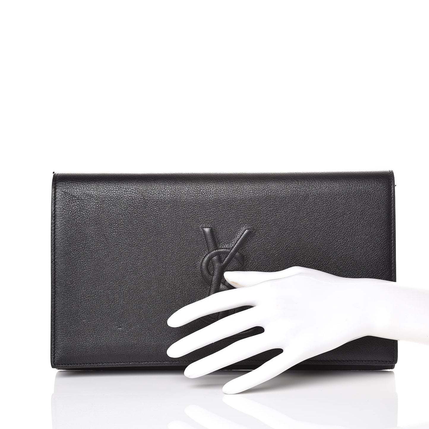 Calfskin Monogram Large Belle De Jour Clutch Black