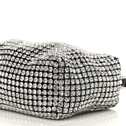Alexander Wang Mesh Crystal Rhinestone Mini Heiress Pouch Black Silver 11 of 11