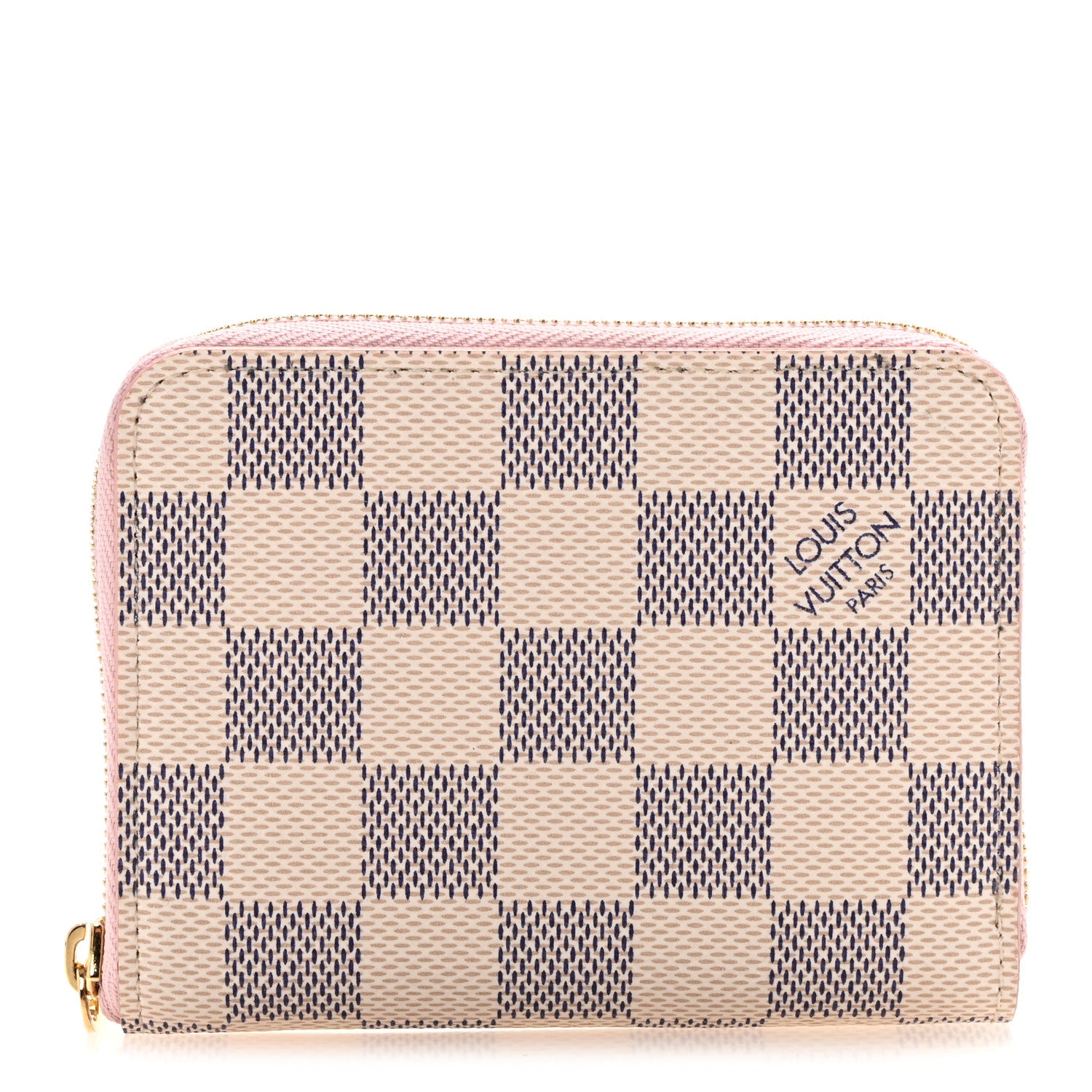 Louis Vuitton Damier Azur Zippy Coin Purse Rose Ballerine 1 of 8