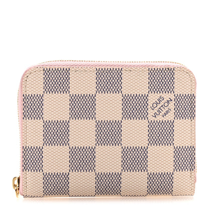 Louis Vuitton Damier Azur Zippy Coin Purse Rose Ballerine 1 of 8