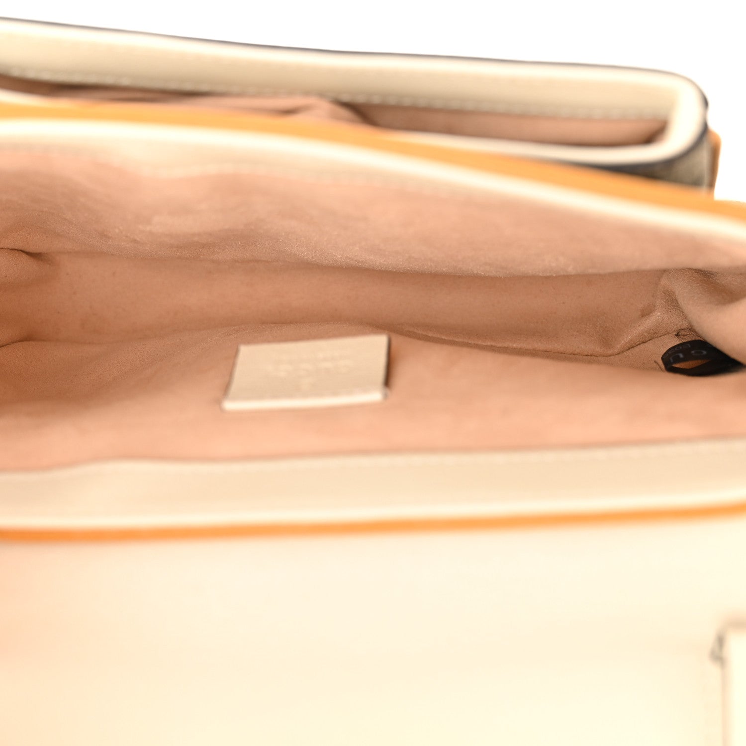 Gucci GG Supreme Monogram Calfskin Mini Padlock Flap Pocket Shoulder Bag Beige Mystic White Sun Oil 5 of 11