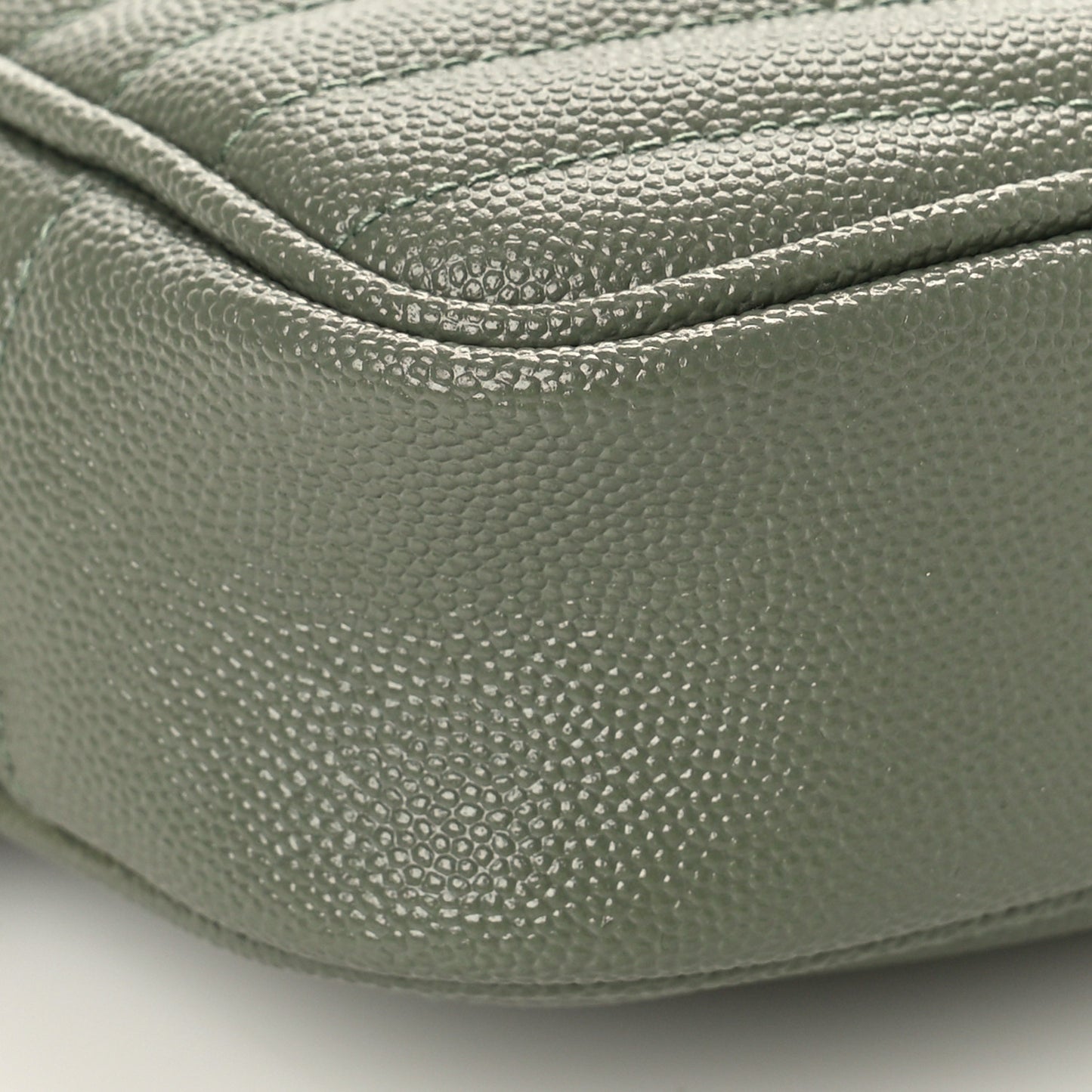 Grain De Poudre Matelasse Monogram Mini Lou Camera Bag Light Sage
