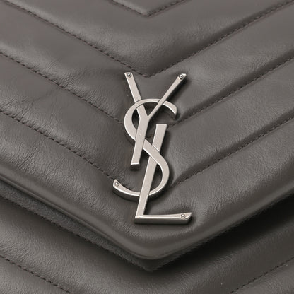 Saint Laurent Calfskin Y Quilted Monogram Small Loulou Chain Satchel Pebble 8 of 14