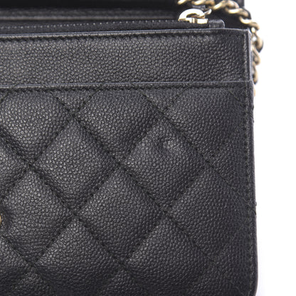 Chanel Caviar Quilted Boy Wallet On Chain WOC Black 11 of 14