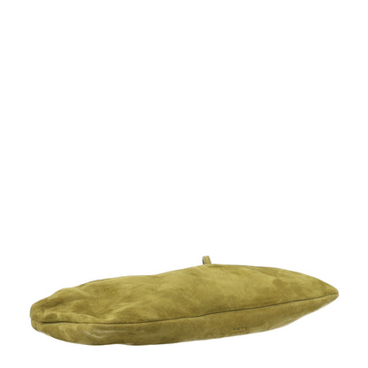 The Row Suede Calfskin XL Bourse Clutch Golden Olive 4 of 9