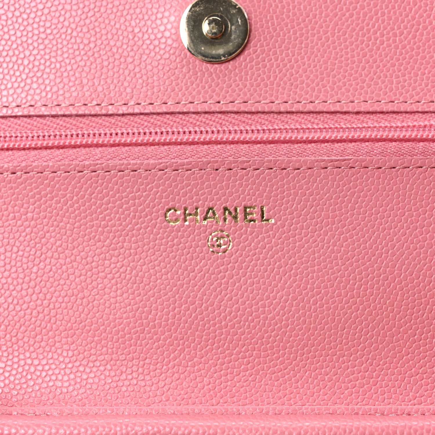 Chanel Caviar Quilted Wallet on Chain WOC Light Pink 6 of 11