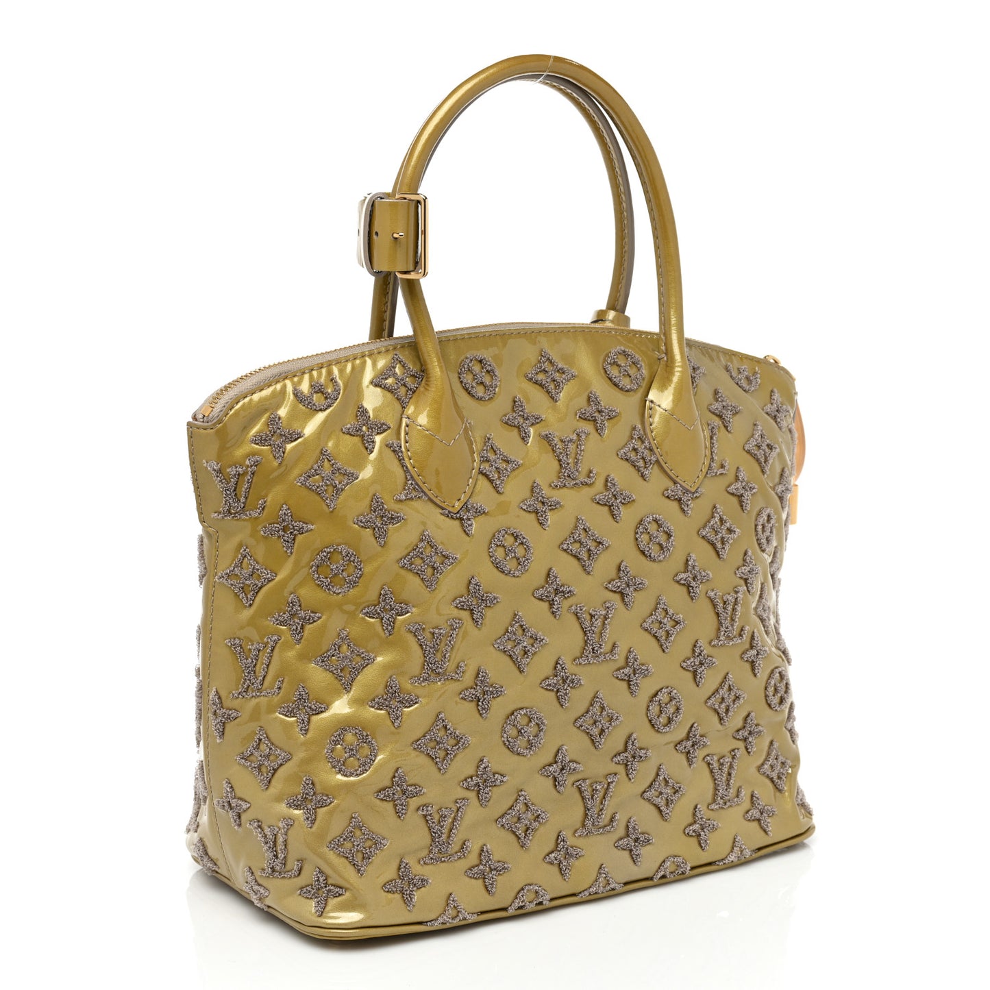 Patent Lambskin Fascination Lockit Moutarde
