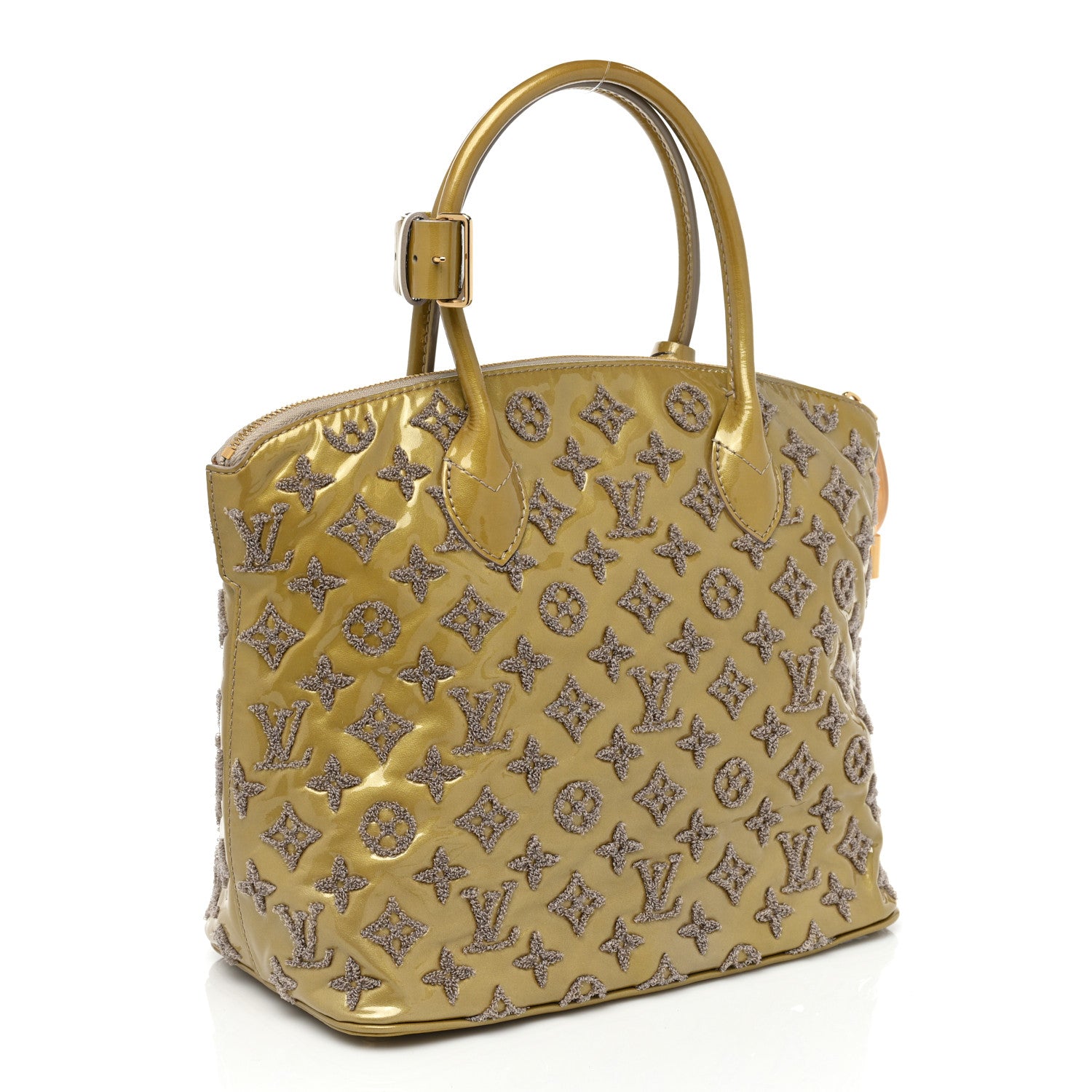Louis Vuitton Patent Lambskin Fascination Lockit Moutarde 3 of 13