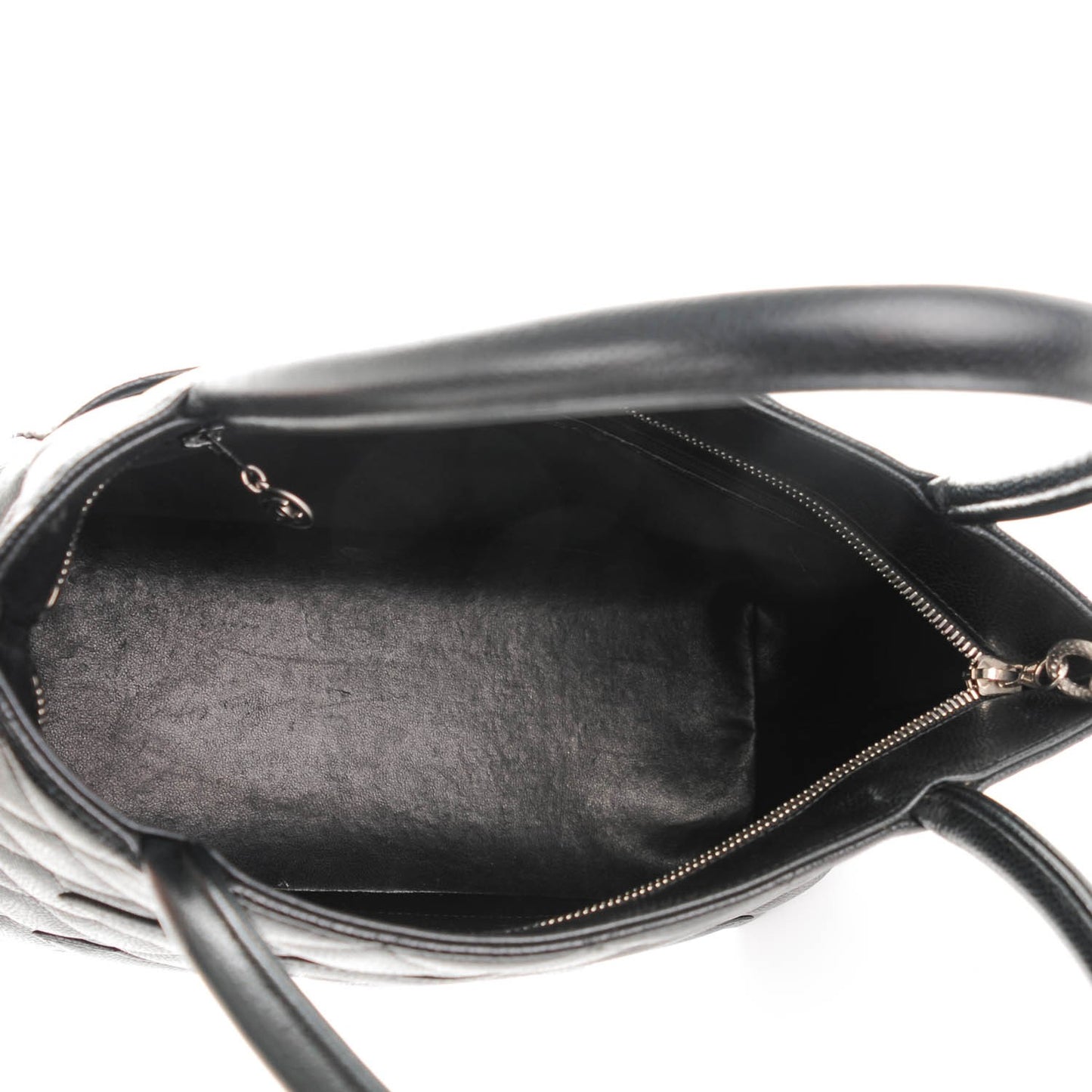 Caviar Quilted Medallion Tote Black