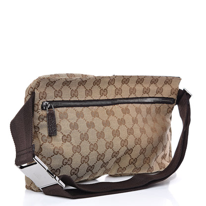 Gucci GG Monogram Double Pocket Belt Bag Dark Brown 3 of 10