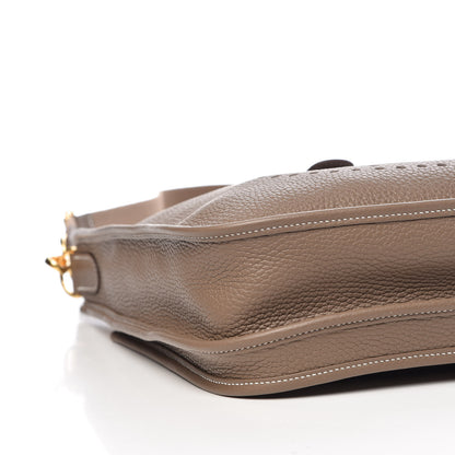 Hermes Taurillon Clemence Evelyne III PM Etoupe 8 of 10