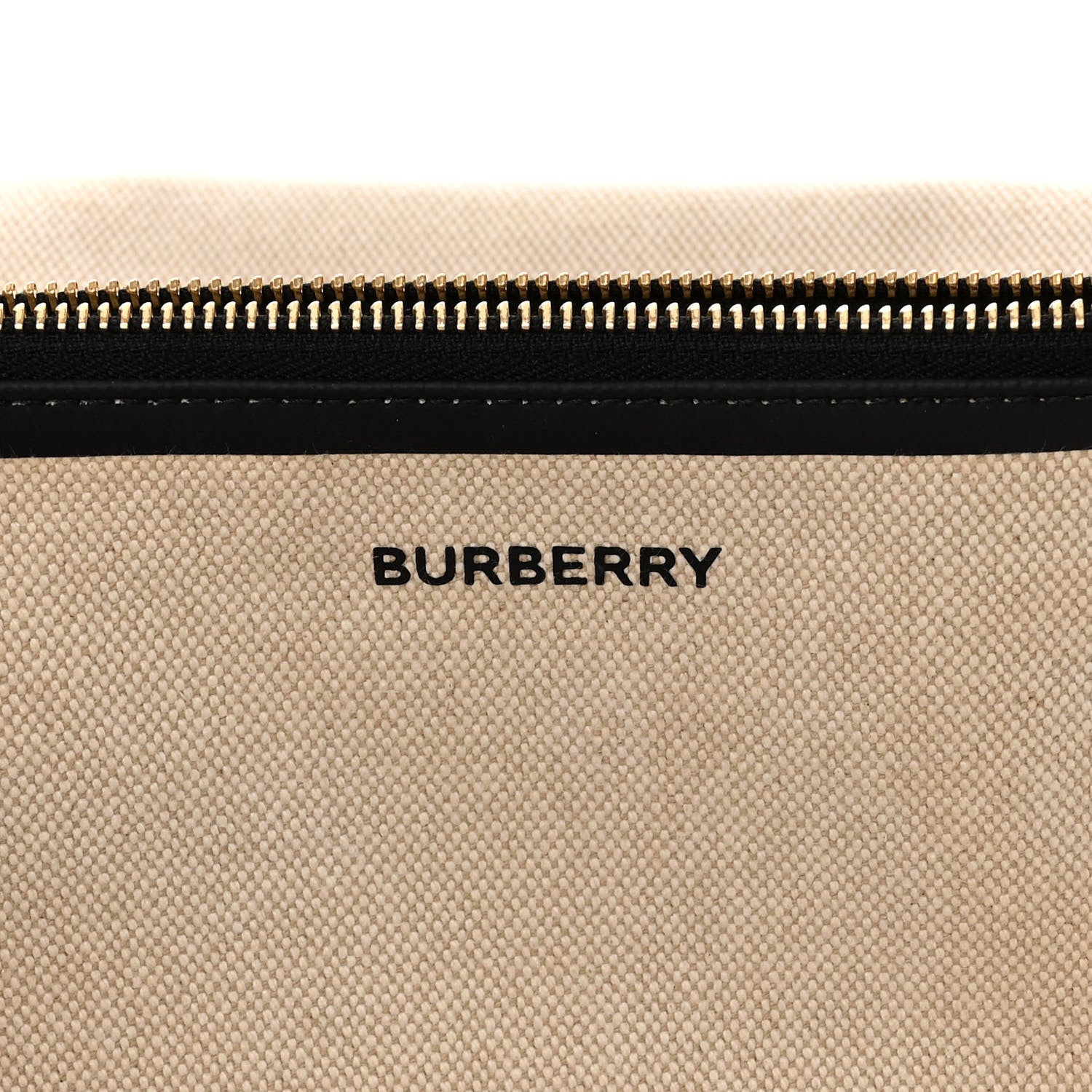Burberry Cotton Canvas Calfskin Large Soft Belted Tote Bag Natural 8 of 17