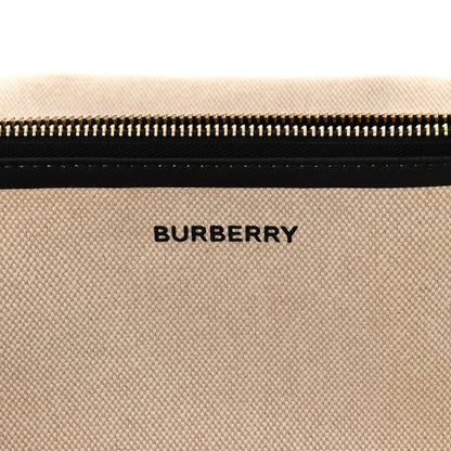 Burberry Cotton Canvas Calfskin Large Soft Belted Tote Bag Natural 8 of 17