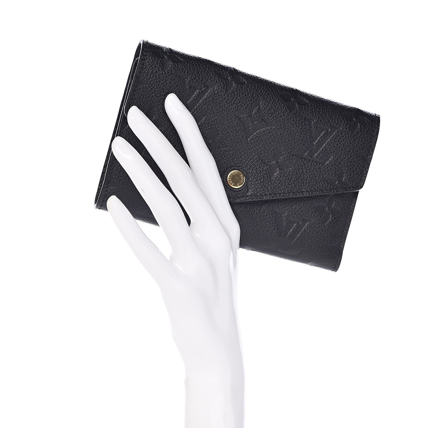 Louis Vuitton Empreinte Compact Curieuse Wallet Black 2 of 7
