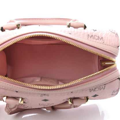 MCM Visetos Essential Boston Bag Pink 4 of 10