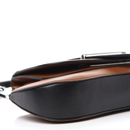 Prada City Calfskin Sidonie Shoulder Bag Black Cognac 6 of 9