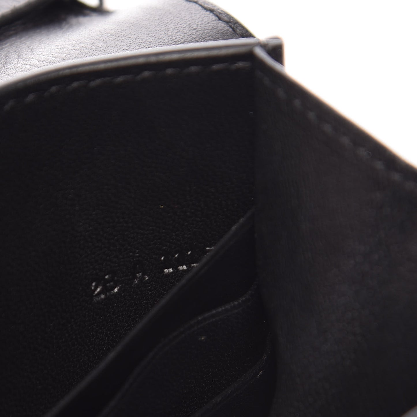 Calfskin Shark Lock Chain Wallet Black