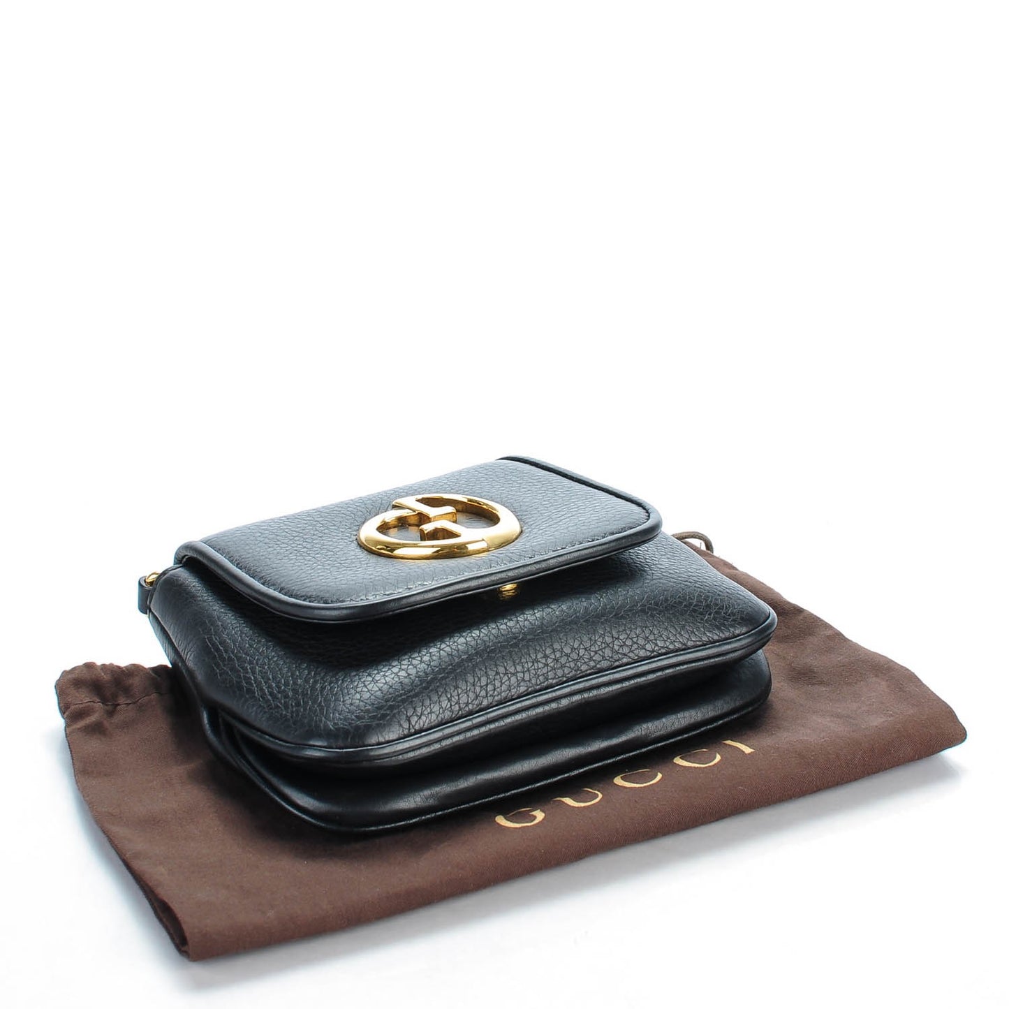 Pebbled Calfskin Small 1973 Chain Shoulder Bag Black