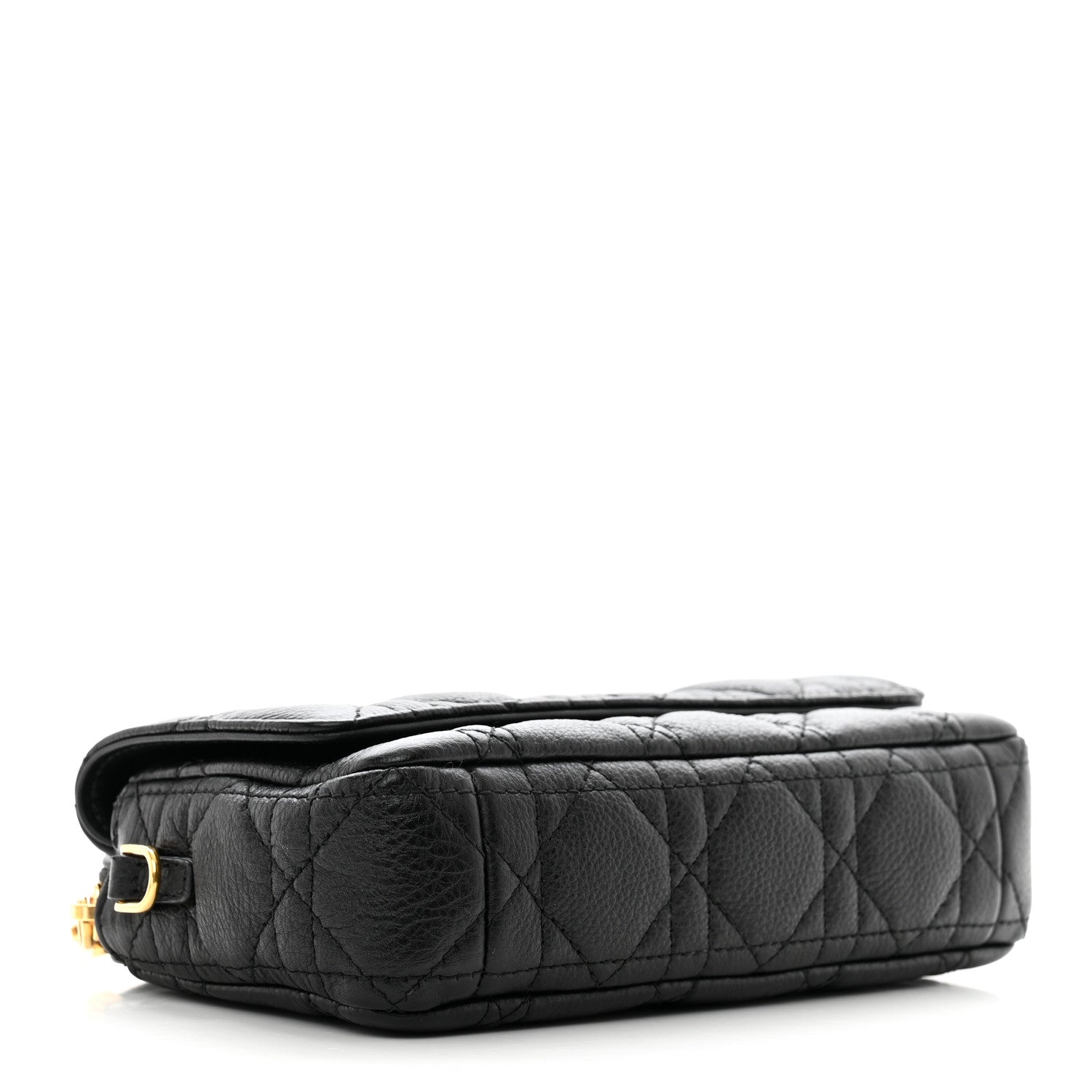 Christian Dior Supple Calfskin Cannage Caro Pouch with Chain Black 4 of 11