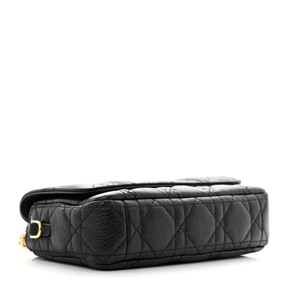 Christian Dior Supple Calfskin Cannage Caro Pouch with Chain Black 4 of 11
