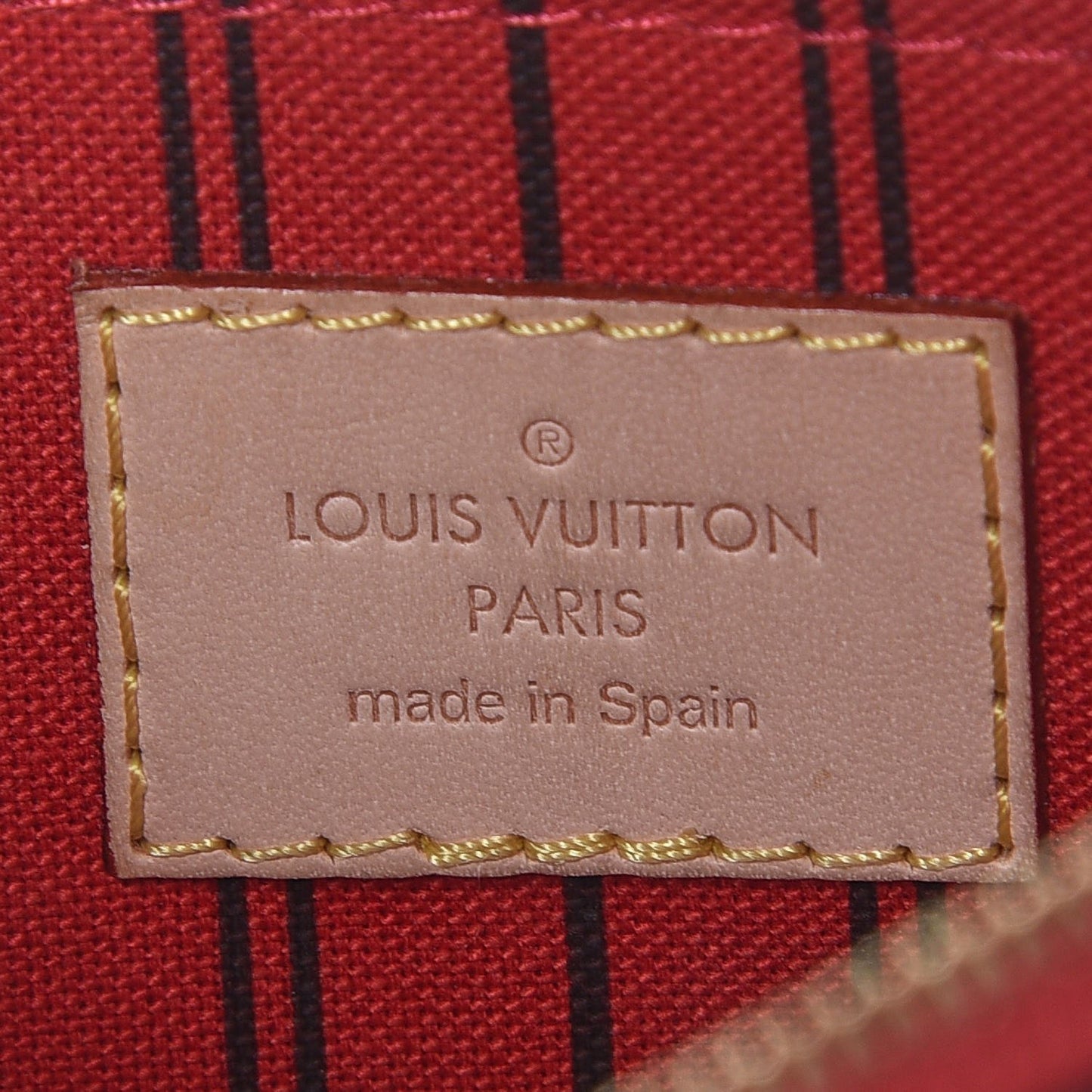 Monogram Neverfull MM GM Pochette Cherry