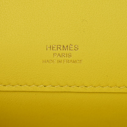 Hermes Swift Kelly Cut Clutch Pochette Lime 6 of 7